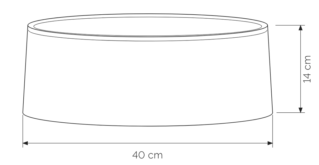 Vasque ronde BUN, dessin technique