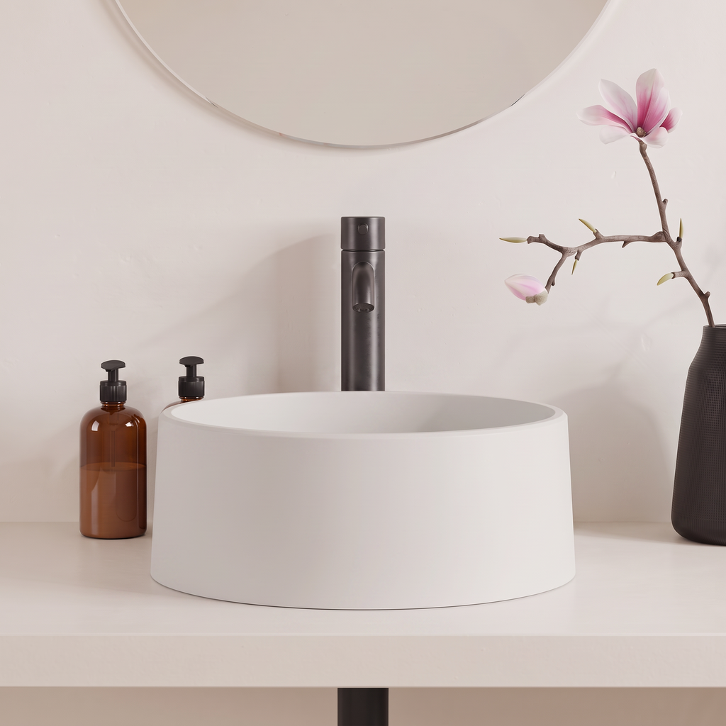 Vasque BUN Blanc Craie, vue de face