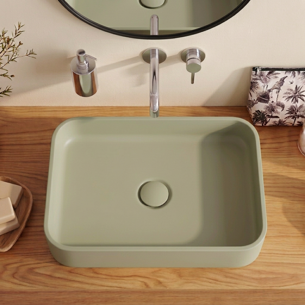 Vasque CLUG olive, vue dessus